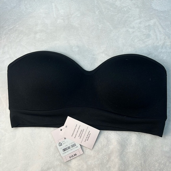 aerie Other - Aerie Strapless Black Pushup Seamless Bandeau Bra. Size Small. NWT.